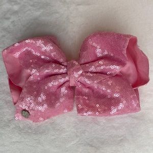 JoJo Siwa sequin pink hair bow 🎀